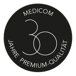 Das Logo von Medicom – 30 Jahre Premium-Qualität